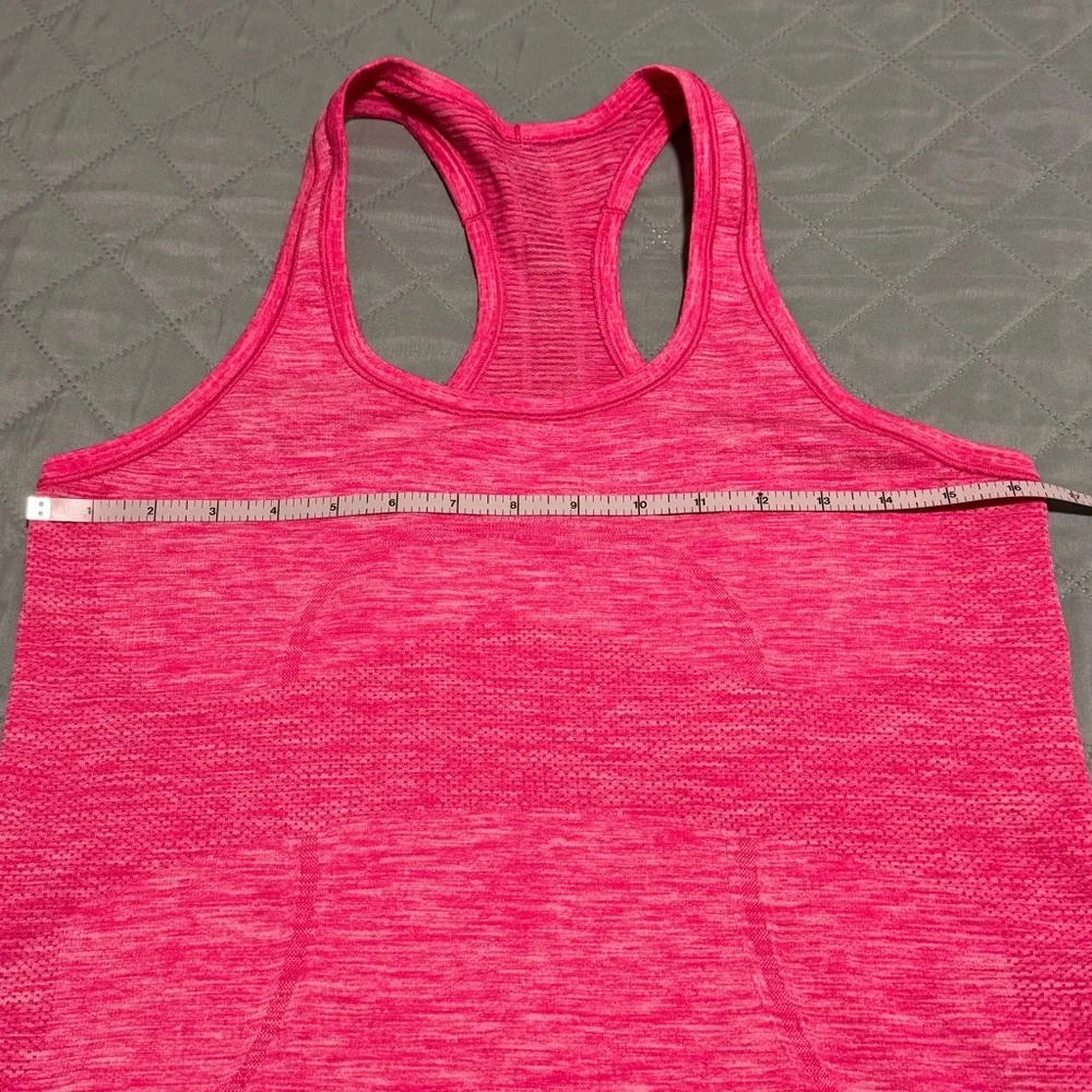 Lululemon Swiftly Tech Racerback Tank Top Pink Seamless Athletic Size 8